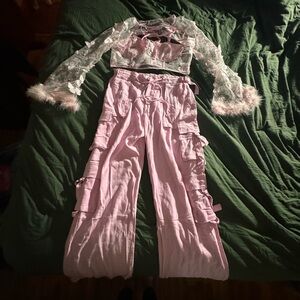 Iheartraves baby pink rave outfit
